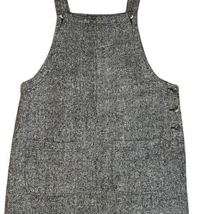 Victoria Holley Tweed Overall Jumper Wool Blend Vintage Pockets Buttons Sz 10